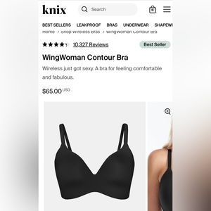 KNIX Wing Woman Contour Bra SIZE 5 in BLACK NWOT